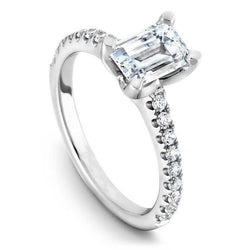 2.90 Ct Emerald And Round Cut Natural Earth Mined Diamond Wedding Ring