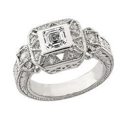 Natural Diamond Ring 2ct - White Gold 14K