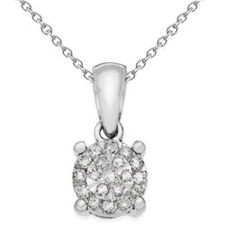 2 Carats Round Diamond Necklace Pendant White Gold Women Jewelry 14K