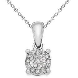 2 Carats Round Natural Earth Mined Diamond Necklace Pendant White Gold Women Jewelry 14K