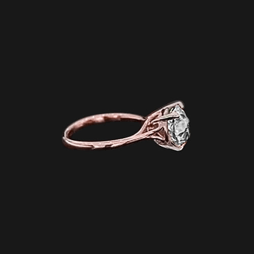 Old Miner Rose Gold Solataire Ring