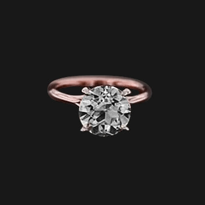 2 Ct Diamond Interlocking Solitaire Ring Old Miner