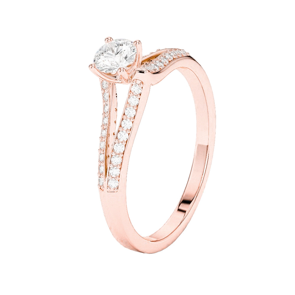 Rose Gold Oval New Cushion Cut   Natural Brilliant Engagement White Gold Diamond
