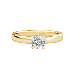 2 Ct Solitaire Sparkling Diamond Engagement Ring Yellow Gold