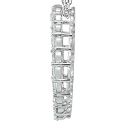 2 Cts. Diamond Circle Of Love Pendant Necklace Without Chain Gold 14K