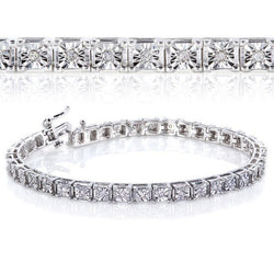 2 Carats Round Lab Grown Diamonds Ladies Tennis Bracelet
