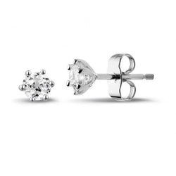 2 Ct. Crown Setting CERTIFIED Lab Grown Diamond Ladies Studs Earrings White Gold 14K