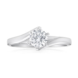 2 Ct Six Prong Set Solitaire Round Cut Natural Earth Mined Diamond Wedding Ring