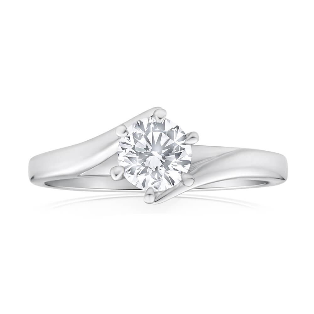 Prong Set Solitaire Round Cut Diamond Wedding Ring Solitaire Ring
