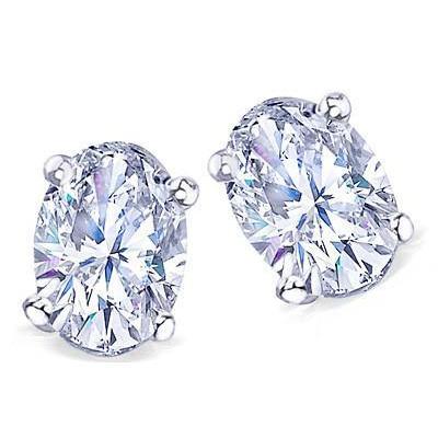  Lady Earrings Pair  Women Jewelry Sparkling Unique Stud Earrings White Gold Diamond 
