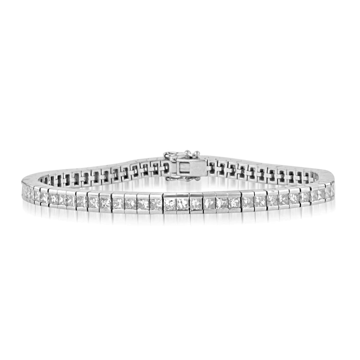 3 Carat Princess Diamonds Tennis Bracelet White Gold Tennis Bracelet