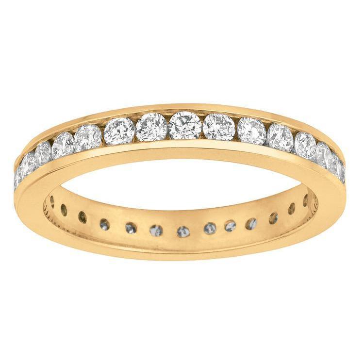 3 Carat Round Brilliant Diamond Channel Set Diamond Eternity Band Gold 14K Band