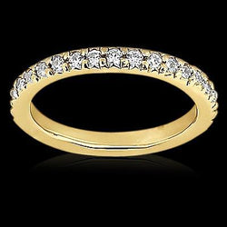 3 Carats Natural Earth Mined Diamond 14K Yellow Gold Eternity Band