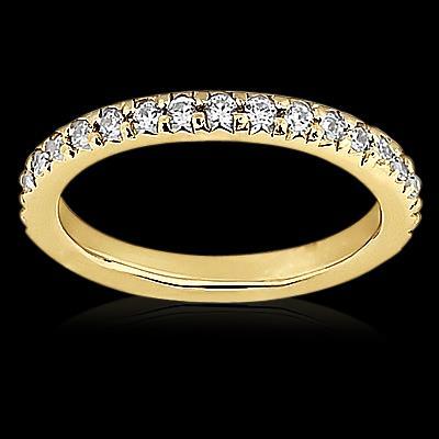 2 Carats Diamond 14K Yellow Gold Eternity Anniversary Band Band