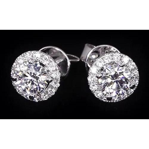 New  High Quality Fancy Sparkling Studs Halo Earrings