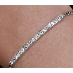 3 Carats Diamond Tennis Bracelet Prong Set White Gold 14K Jewelry