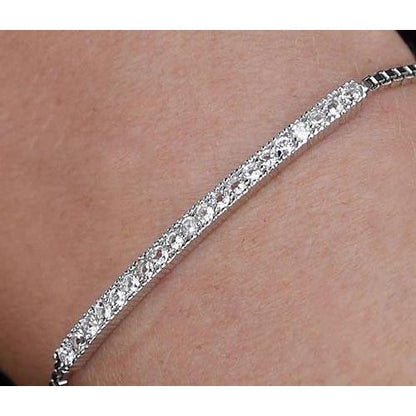 3 Carats Diamond Tennis Bracelet Prong Set White Gold 14K Jewelry Tennis Bracelet