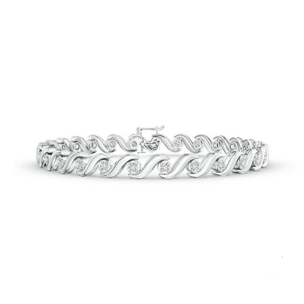 3.75 Carats Round Cut Diamond Tennis Bracelet Solid White Gold 10K Tennis Bracelet