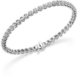 5 Ct Brilliant Cut Lab Grown Diamond Tennis Ladies Bracelet White Gold 10K