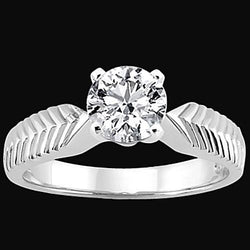 3 Ct. Diamond Solitaire Antique Style Ring White Gold