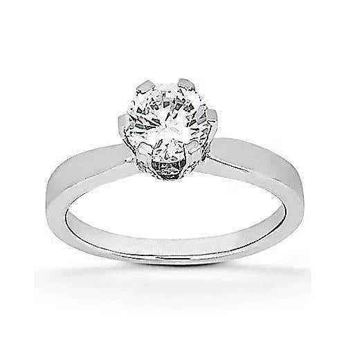 Stylish  Style White Elegant Woman's Solitaire Diamond Ring 