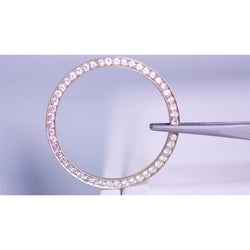 3 Ct Round Custom Earth Mined Diamond Bezel To Fit Rolex Date 34 Mm Watch