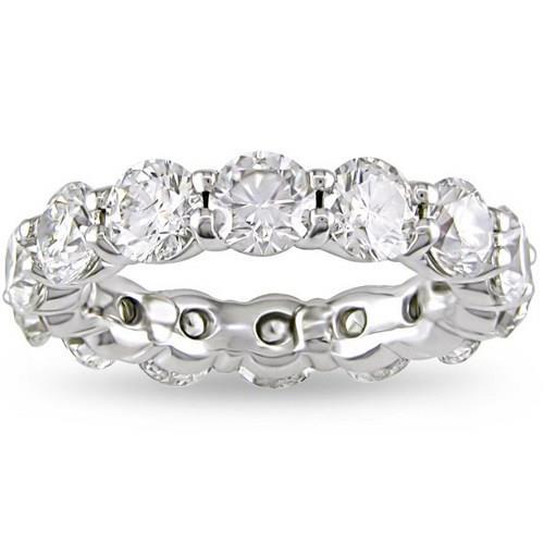 3 Ct. Round F Vvs1 Diamonds Eternity Wedding Band White Gold 14K Eternity Band