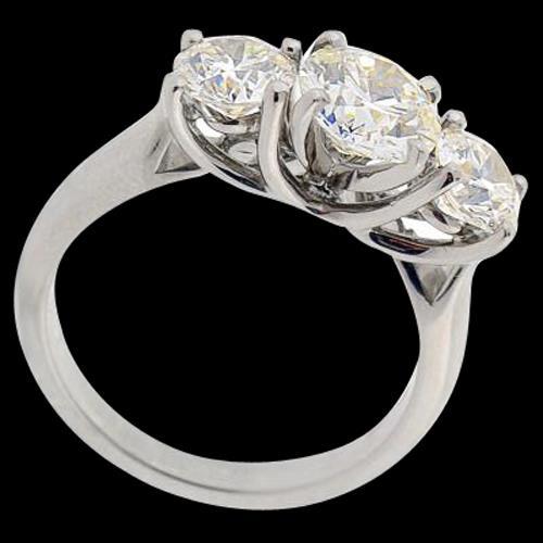 3 Ct White Gold Diamond Engagement Ring Three Stone Jewelry New