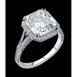 3.01 Cts. Radiant Diamond Ring Solitaire With Accents Ladies Jewelry