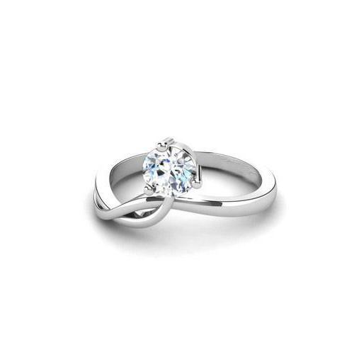Heart Shape Lady’s   Unique Engagement White Gold Diamond Solitaire Ring 