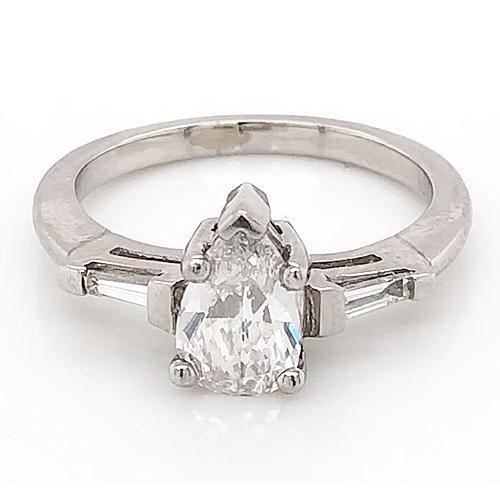 3 Stone Diamond Engagement Ring 1.50 Carats Women Jewelry White Gold 14K Three Stone Ring