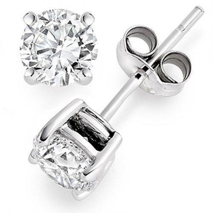 3.00 Carats GIA Certified Lab Grown Diamonds Studs Earrings 14K White Gold