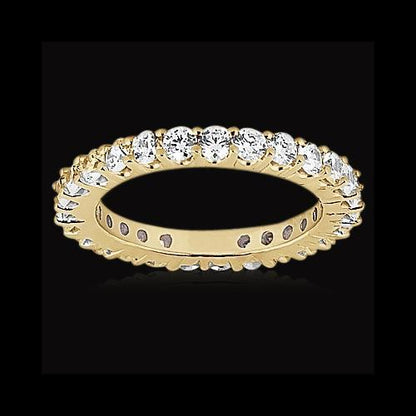 3.25 Ct Round Diamond Eternity 14K Yellow Gold Eternity Band