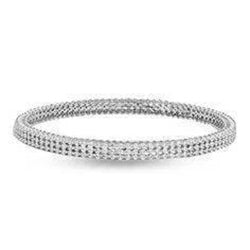 3.50 Ct Round Natural Earth Mined Diamond Bangle White Gold Women Jewelry