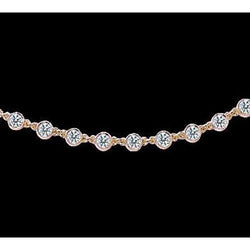 30 Carat Yards Diamond Necklace Pendant Rose Gold Diamond