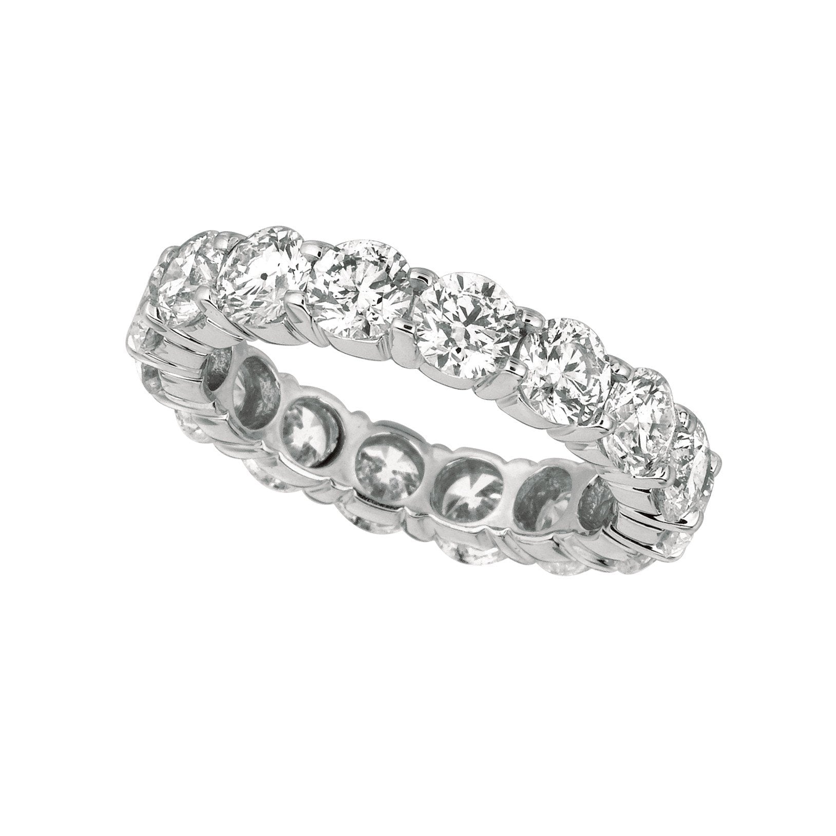 30 Pointer Diamond Eternity Band 4.8 Carats 14K White Eternity Band