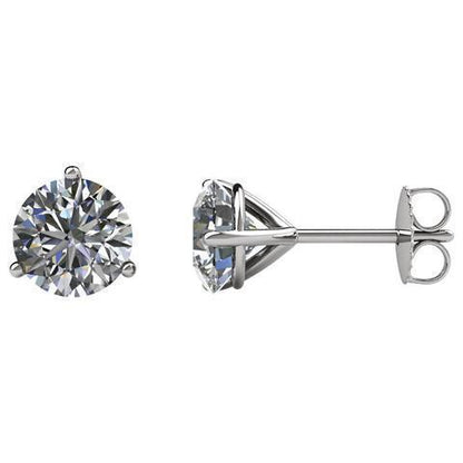  Diamonds Lady Studs Earrings White GoldProng Set Stud Earrings