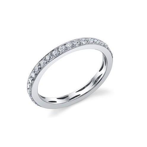 3.00 Ct Gorgeous Round Cut Diamonds Anniversary Band 14K White Gold Band