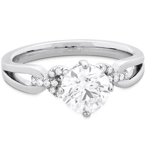 3.00 Ct Round Brilliant Cut Diamonds Engagement Ring 14K White Gold Engagement Ring
