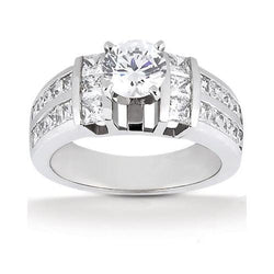 3.01 Carat Diamond Anniversary Ring White Gold 14K