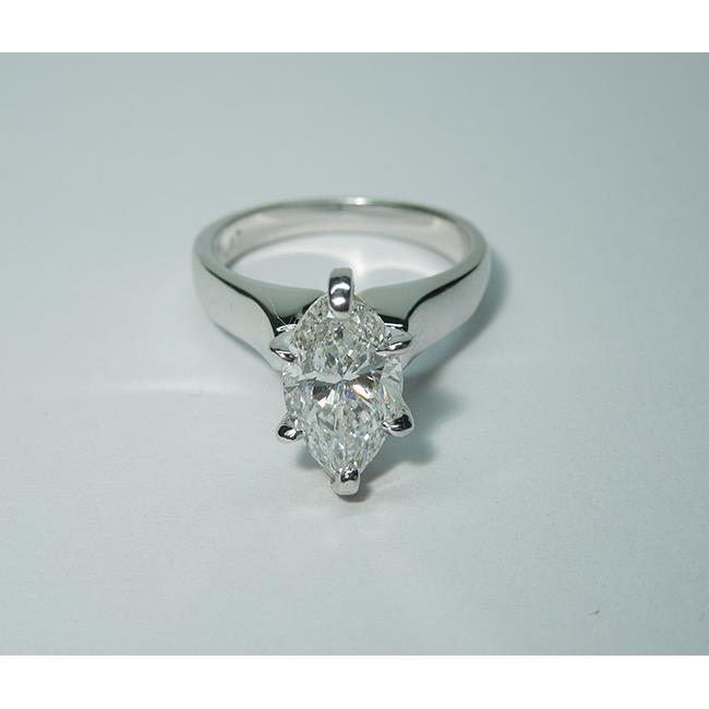 Marquise Diamond Solitaire Ring Platinum