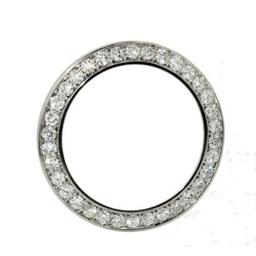 natural round diamond 2ct watch front view