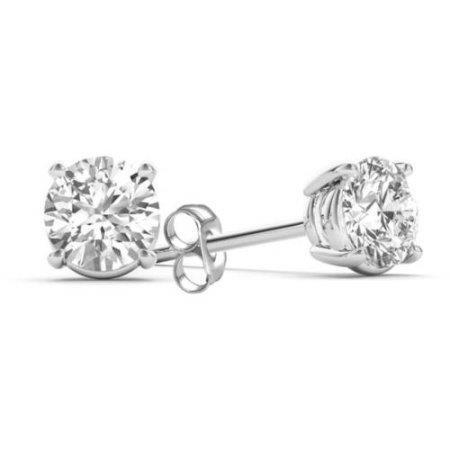 3.20 Carats F Vs1 Round Cut Diamonds Stud Earrings Gold White 14K Stud Earrings