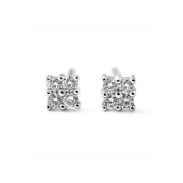 3.20 Carats Prong Set Round Cut Diamonds Studs Halo Earrings White Gold 14K Studs- Halo