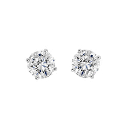 3.20 Ct Round Cut Natural Earth Mined Diamonds Studs Earring White Gold 14K
