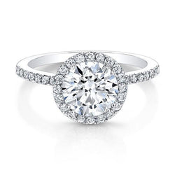 2.50 Carats Diamond Engagement Halo Ring
