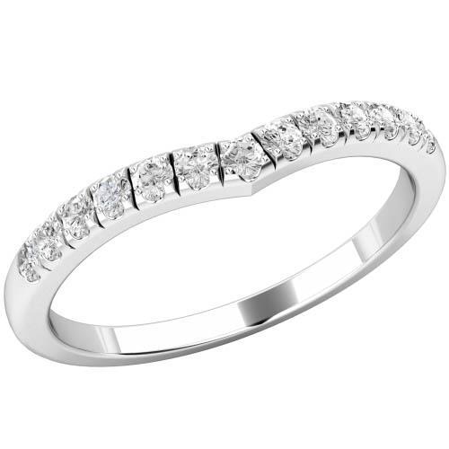 3.25 Carats Round Cut Diamond Wedding Band Solid White Gold 14K Band