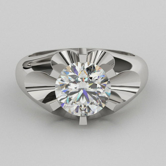 Products 3 Carat Big  Men Ring White Gold Success