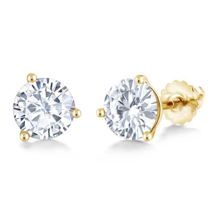 Diamonds Ladies Studs Earrings Yellow Gold Stud Earrings