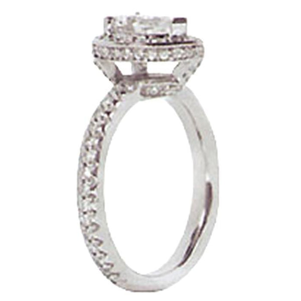 Halo Ring Halo Diamond Engagement Pear Shape Ring 2.01 Carats